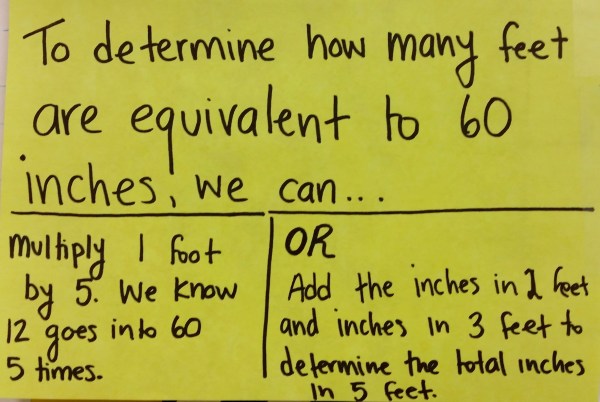 Feet, inches and yards: Conversions on a ratio table – Number Strings